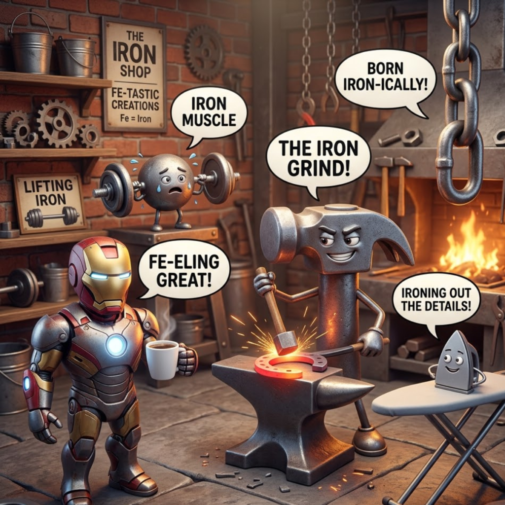Iron Puns Captions