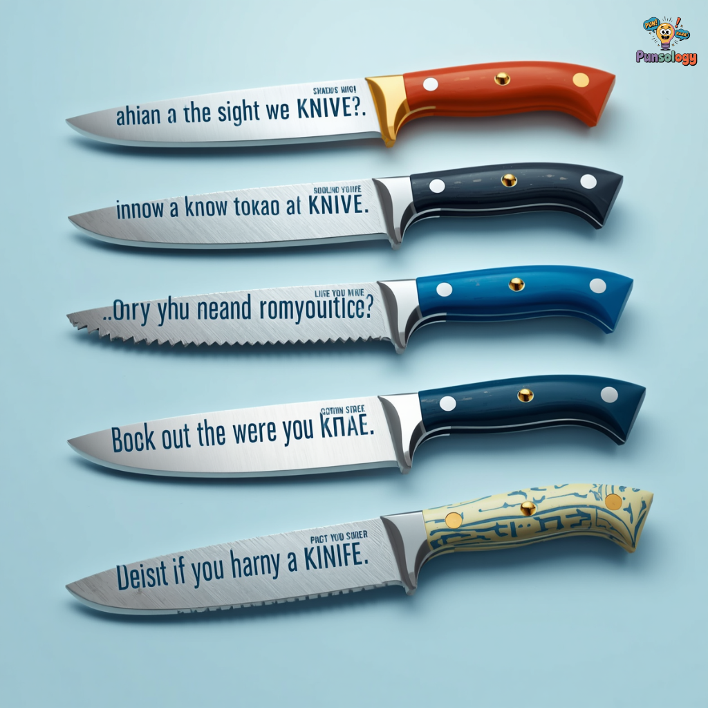 Witty Knife Puns for Social Media