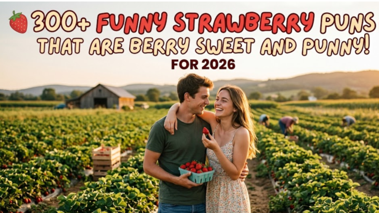 🍓300+ Funny Strawberry Puns That Are Berry Sweet and Punny! For 2026