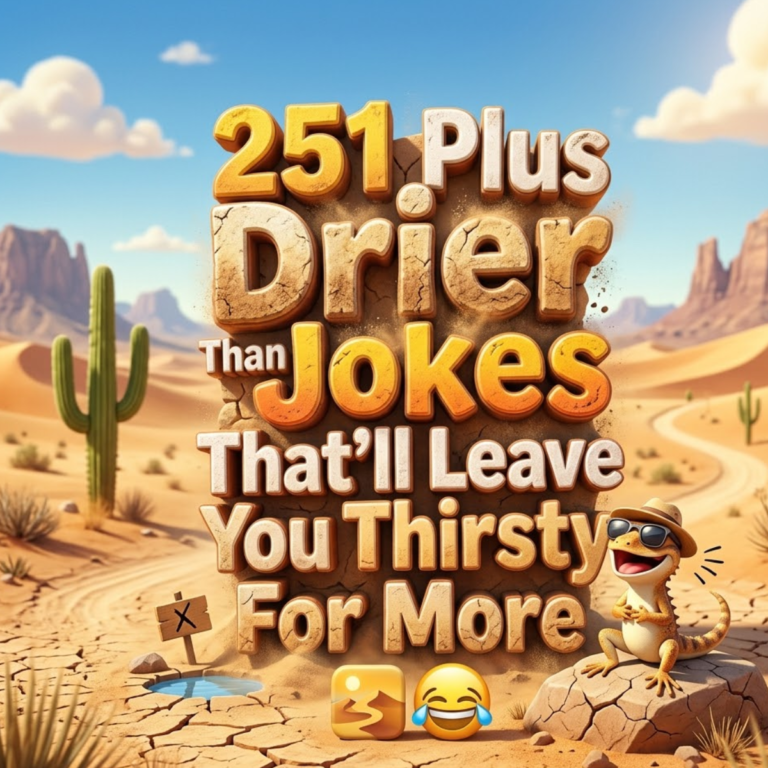 251 Plus Drier Than Jokes That’ll Leave You Thirsty For More 🏜️😂