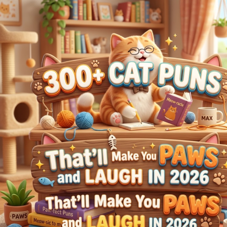 300+ Cat Puns That’ll Make You Paws and Laugh in 2026