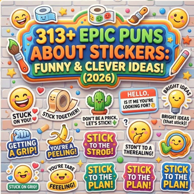313+ Epic Puns About Stickers Funny & Clever Ideas! (2026)