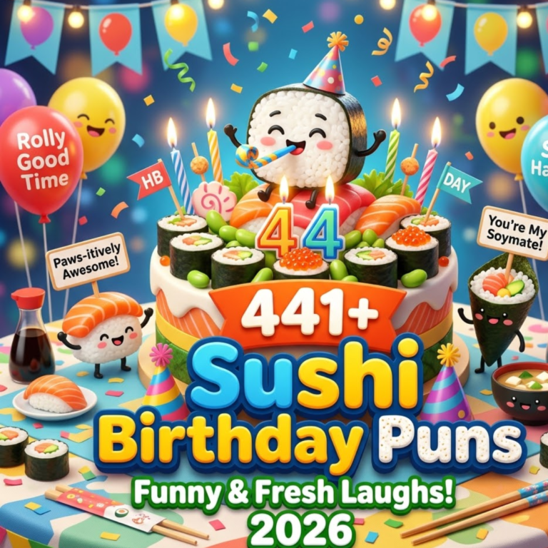 441+ Sushi Birthday Puns Funny & Fresh Laughs! 2026