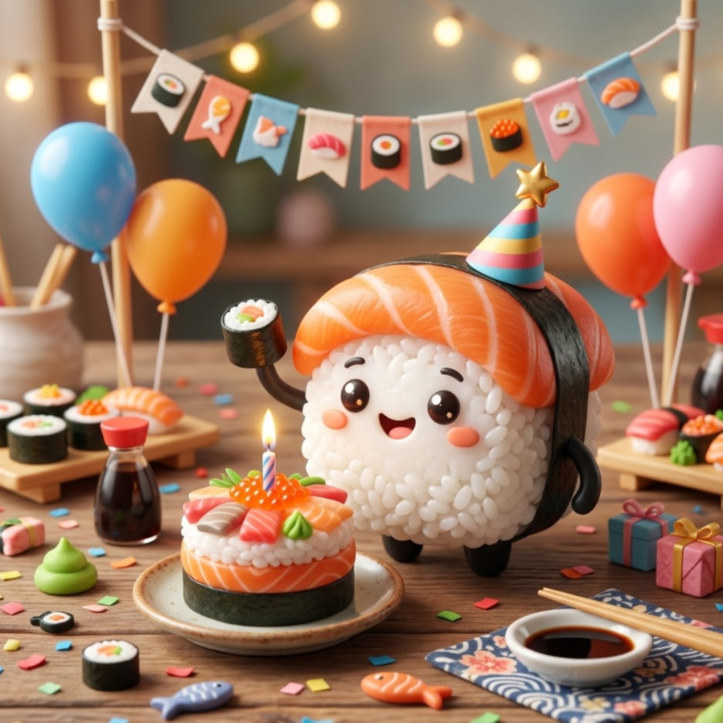 Clever Sushi Birthday Wordplay