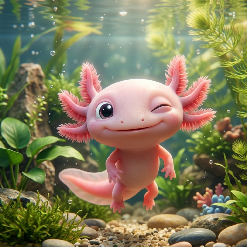 Funny Axolotl Pun Captions