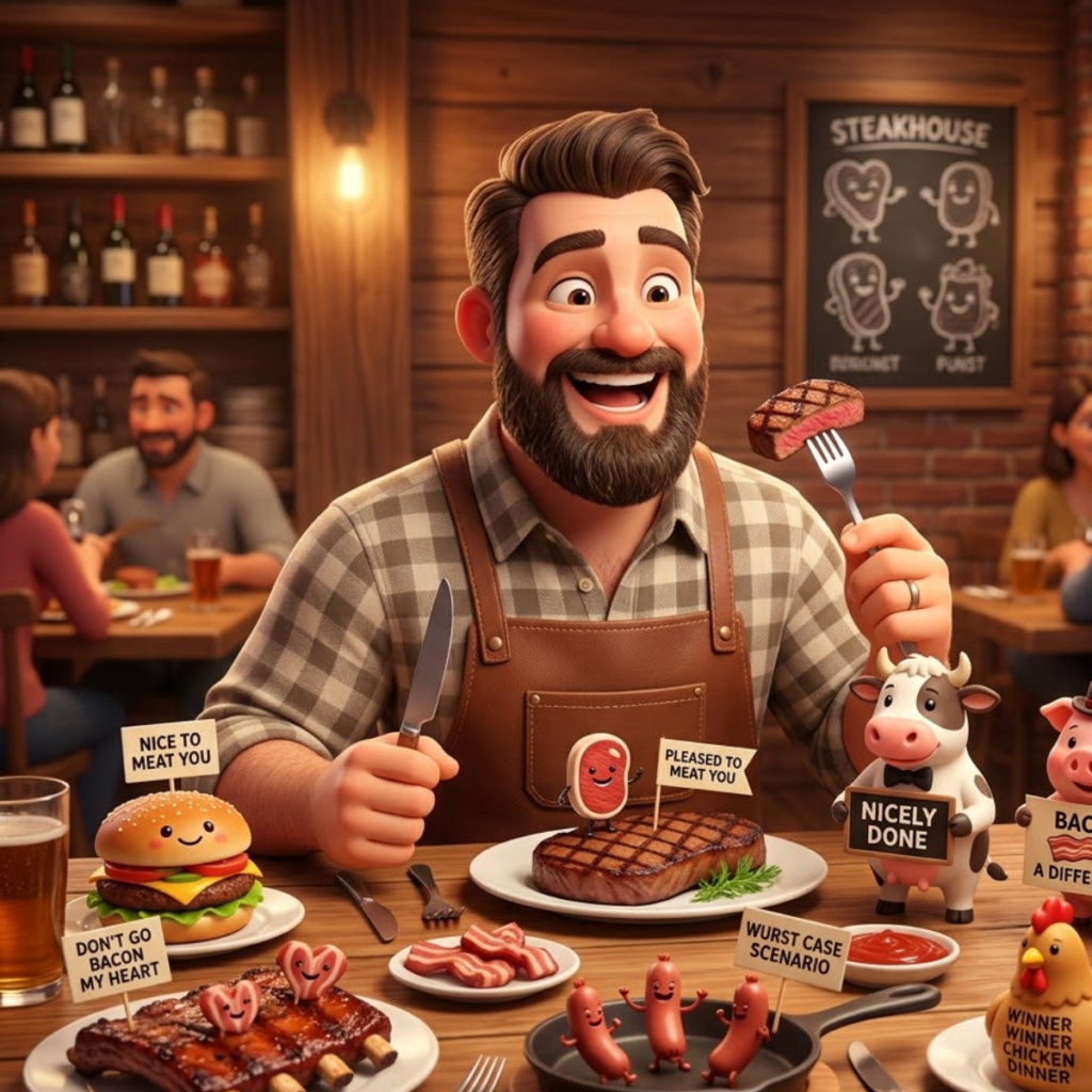 Witty Meat Puns for Social Media